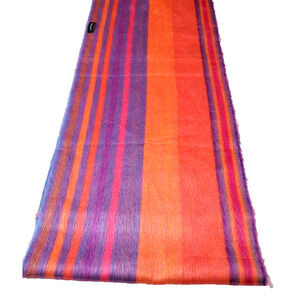 POKOLOKO Alpaca Scarf infinity Colorful Soft Fuzzy Pink Orange Ecuador